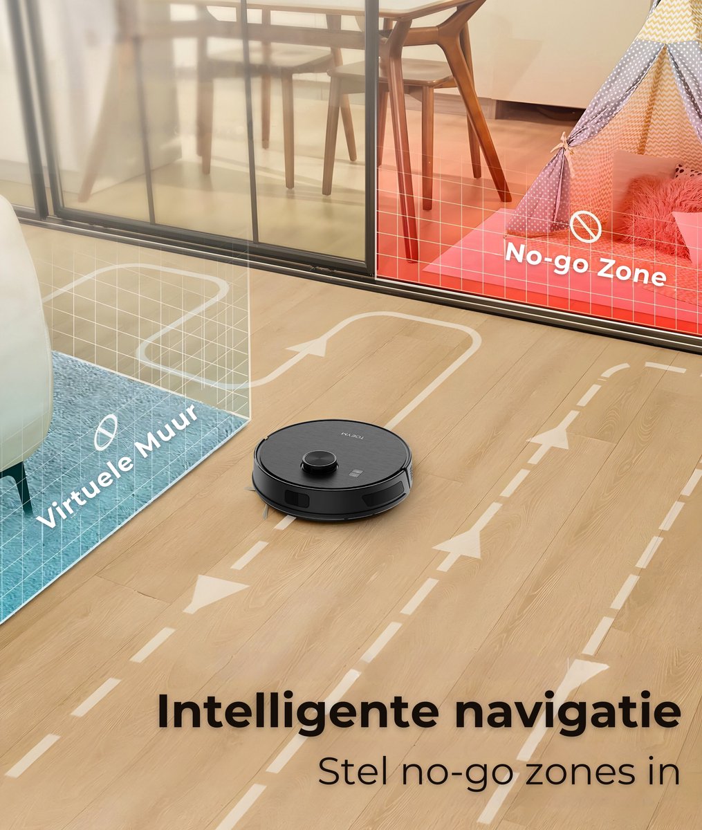 MYBOT X9 PRO Robotstofzuiger Met Dweilfunctie En Leegstation
