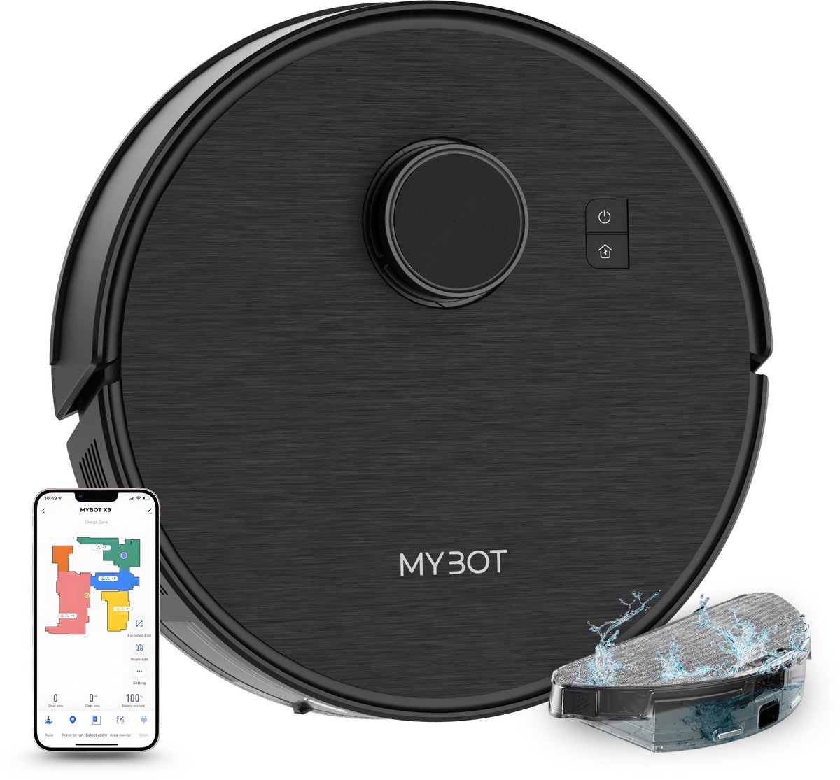 MYBOT X9 Robotstofzuiger Met Dweilfunctie