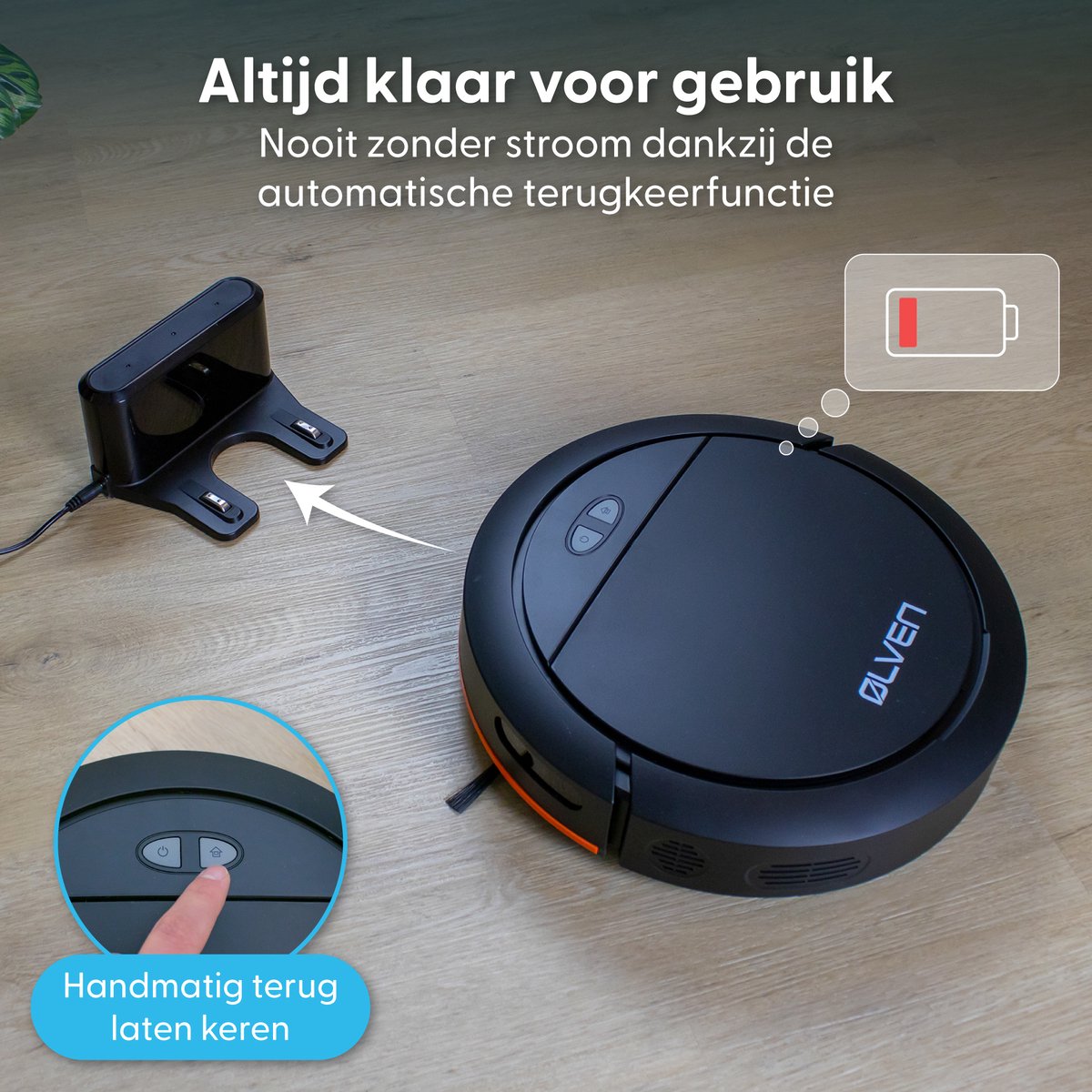 Ølven Robotstofzuiger Dweilrobot Met App En Laadstation