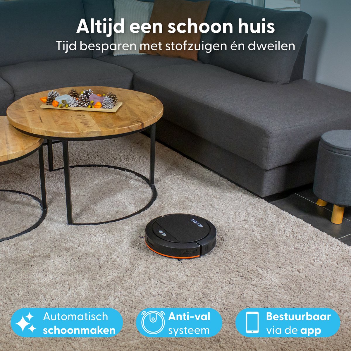 Ølven Robotstofzuiger Dweilrobot Met App En Laadstation