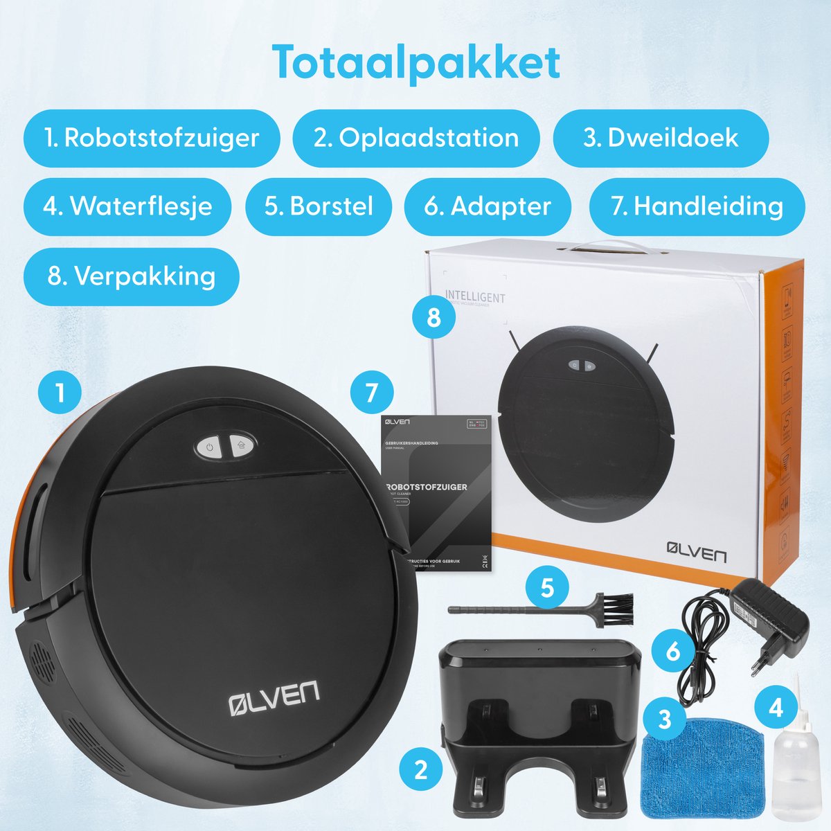 Ølven Robotstofzuiger Dweilrobot Met App En Laadstation