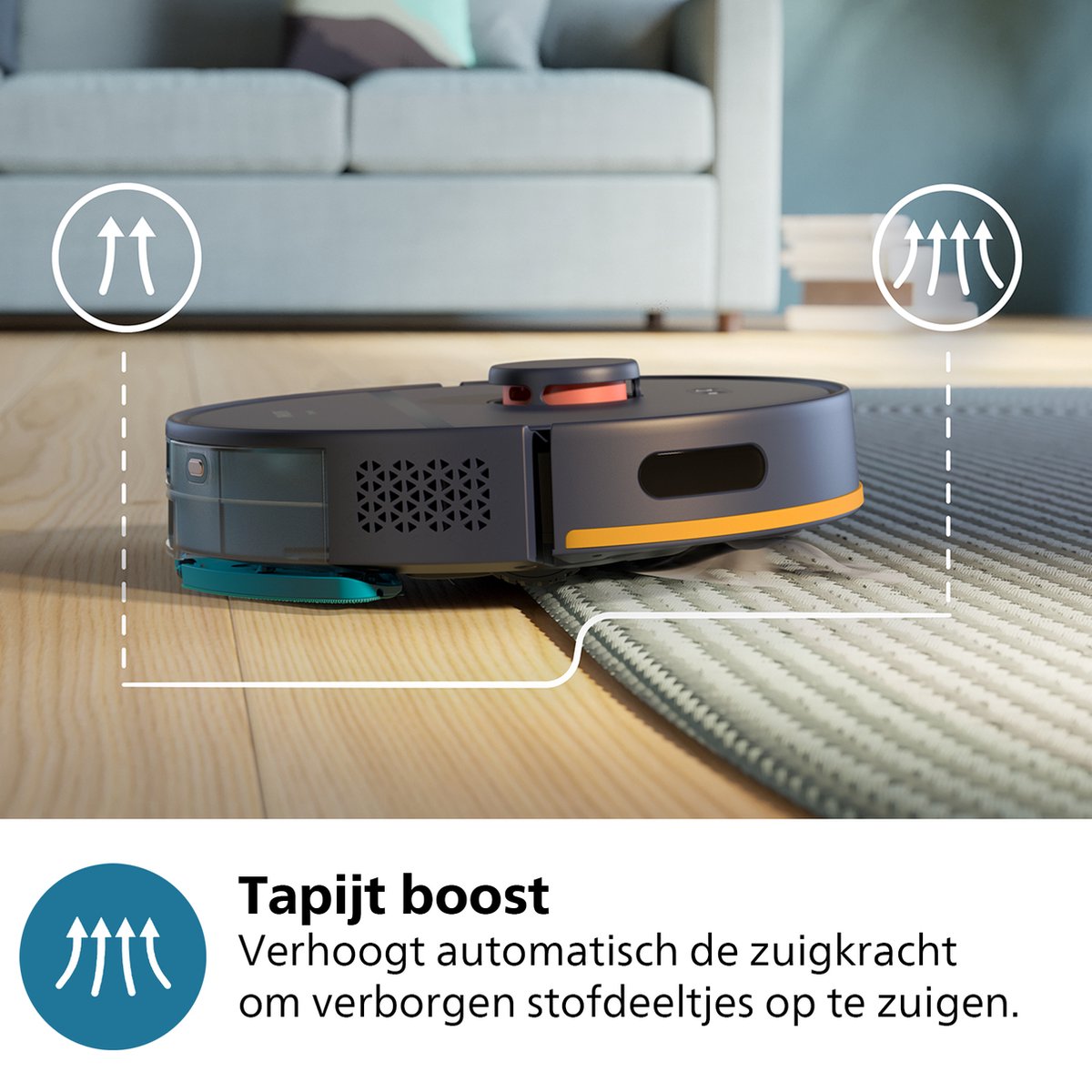 Philips HomeRun 2000 Series XU2100/10 Robotstofzuiger Marineblauw