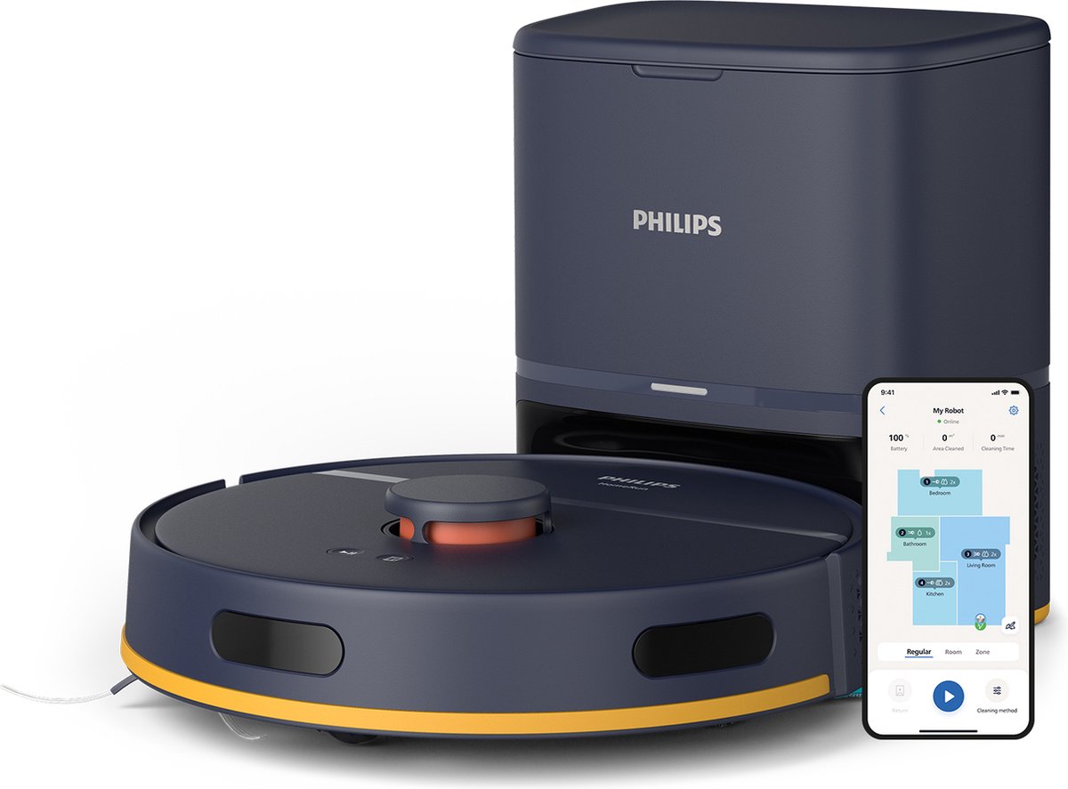 Philips HomeRun 2000 Series XU2100/10 Robotstofzuiger Marineblauw