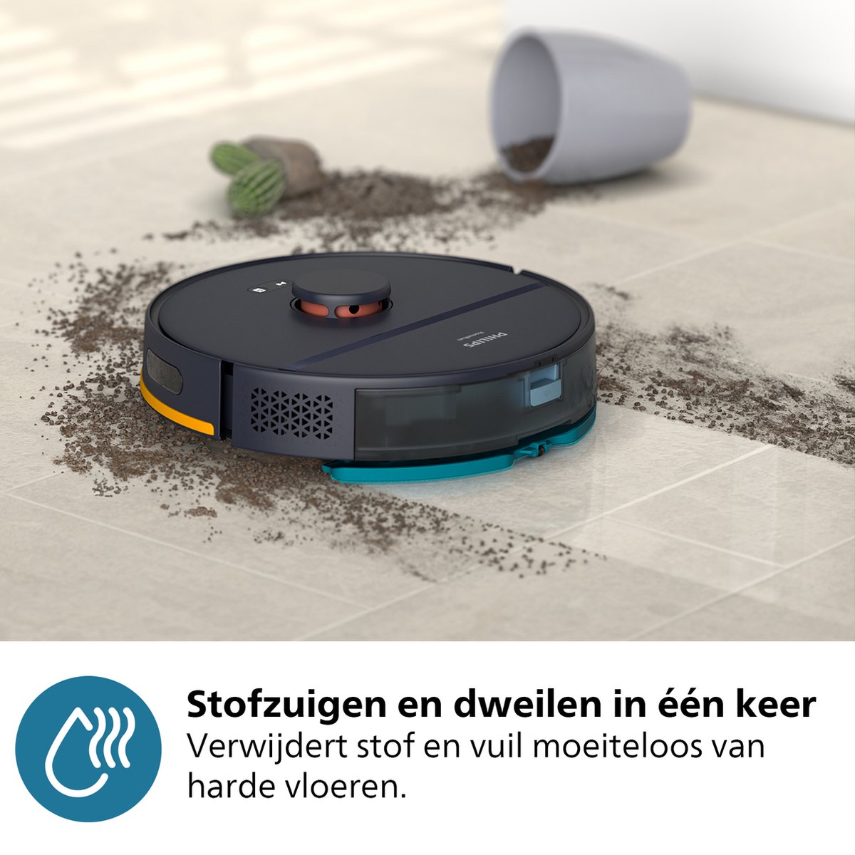 Philips HomeRun 2000 Series XU2100/10 Robotstofzuiger Marineblauw
