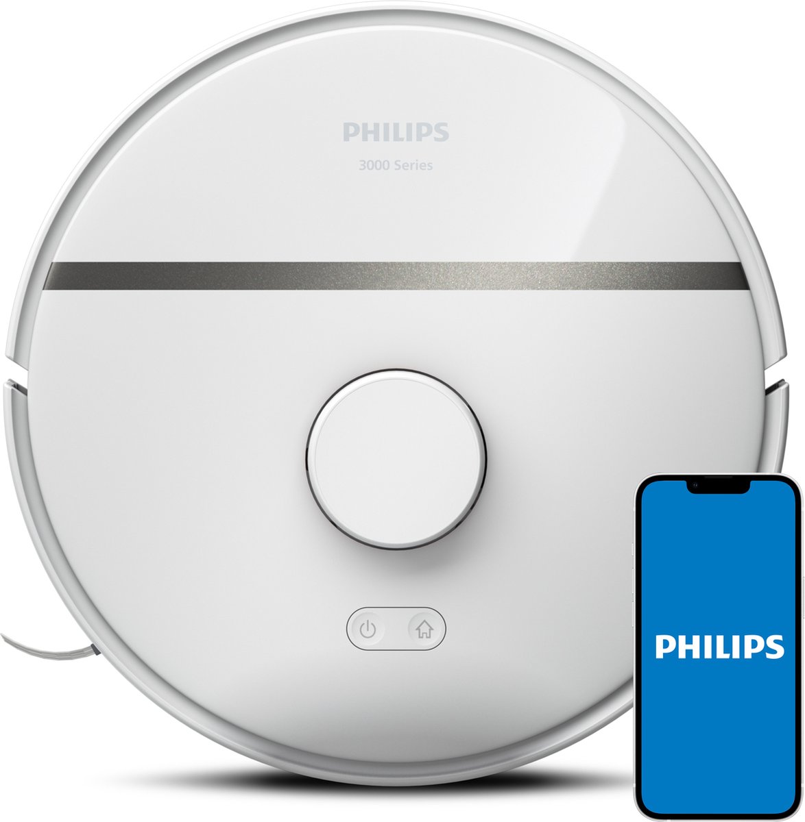 Philips HomeRun Aqua 3000 XU3000/02 Robotstofzuiger Wit Metallic