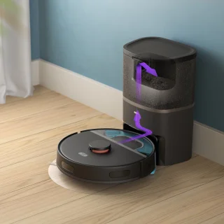 Philips HomeRun Aqua 3000 XU3100/01 Robotstofzuiger Zwart Metallic