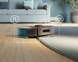 Philips HomeRun Aqua 3000 XU3100/01 Robotstofzuiger Zwart Metallic