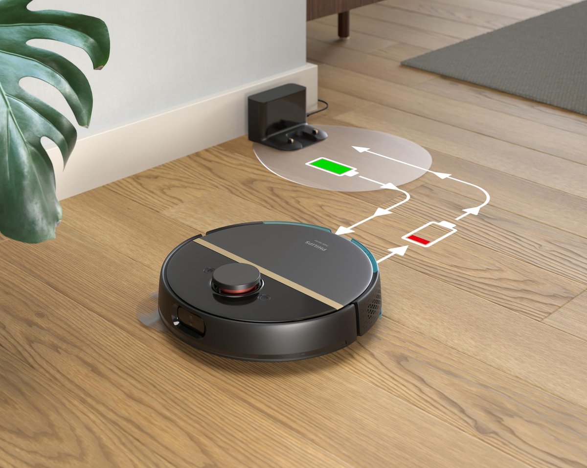 Philips HomeRun Aqua 7000 XU7000/01 Robotstofzuiger Zwart/Goud