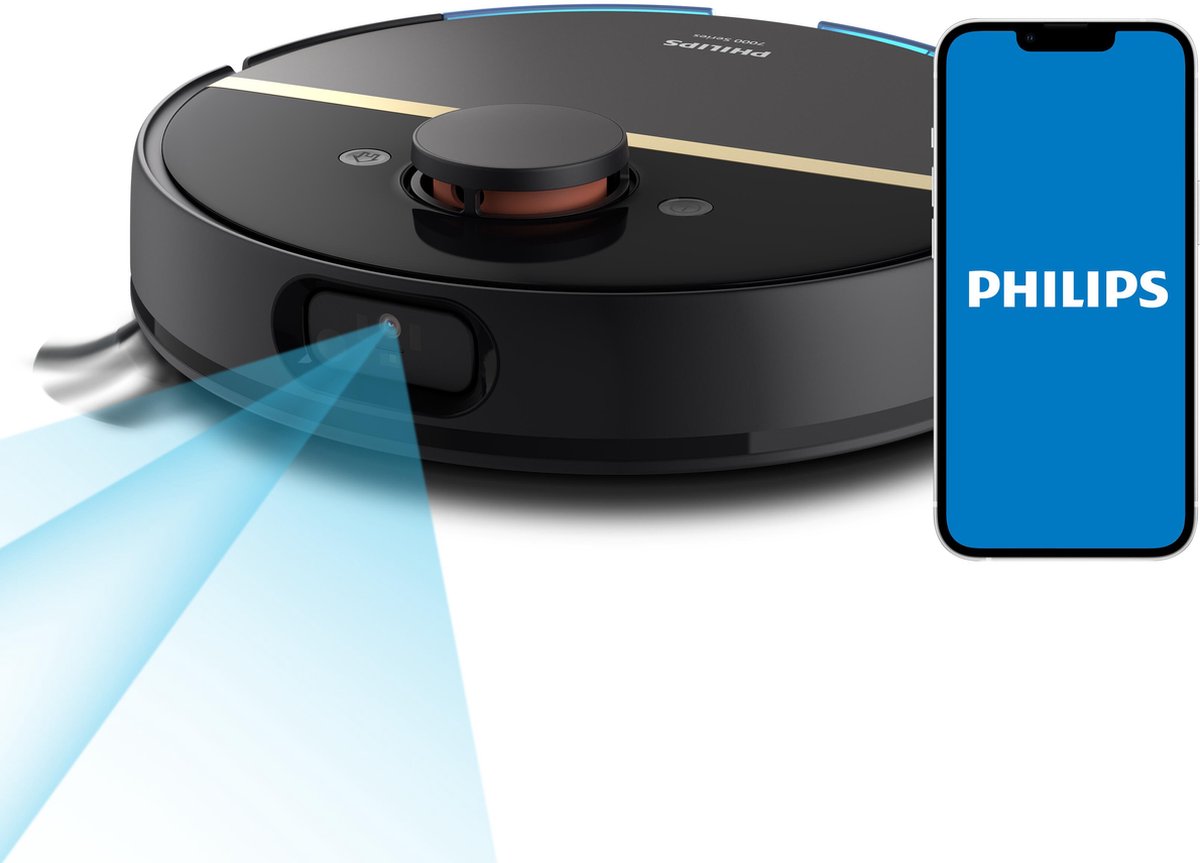 Philips HomeRun Aqua 7000 XU7000/01 Robotstofzuiger Zwart/Goud