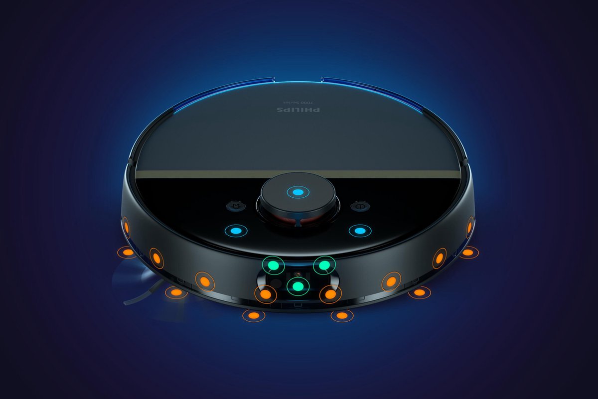 Philips HomeRun Aqua 7000 XU7000/01 Robotstofzuiger Zwart/Goud