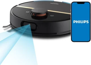 Philips HomeRun Aqua 7000 XU7000/01 Robotstofzuiger Zwart/Goud