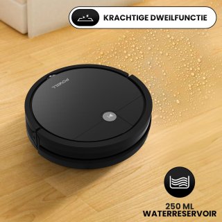 Powell Robotstofzuiger met Dweilfunctie Zwart