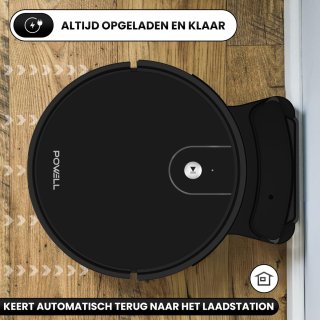 Powell Robotstofzuiger met Dweilfunctie Zwart
