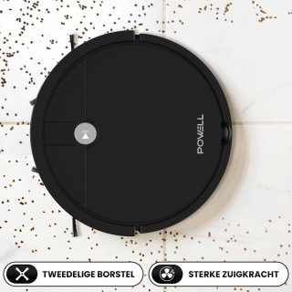 Powell Robotstofzuiger met Dweilfunctie Zwart