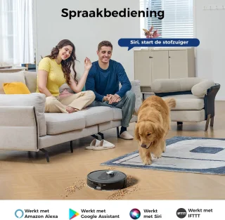 Proscenic Q8 Max Robotstofzuiger met Dweilfunctie en Reinigingsstation