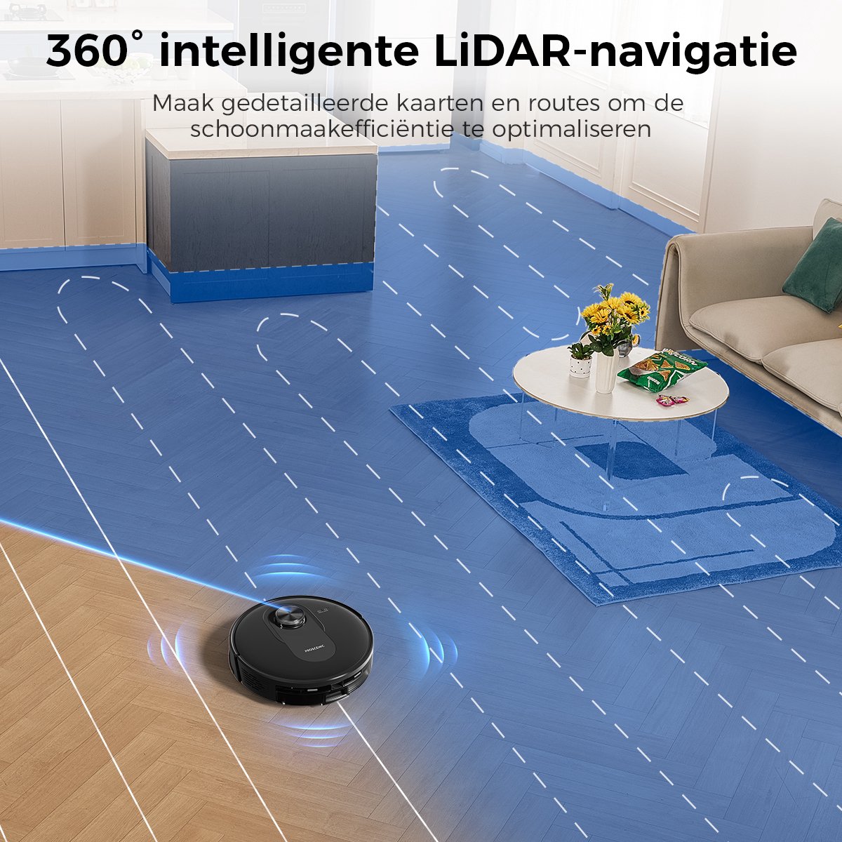 Proscenic Q8 Robotstofzuiger met Dweilfunctie