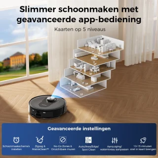 Proscenic Q8 Robotstofzuiger met Dweilfunctie