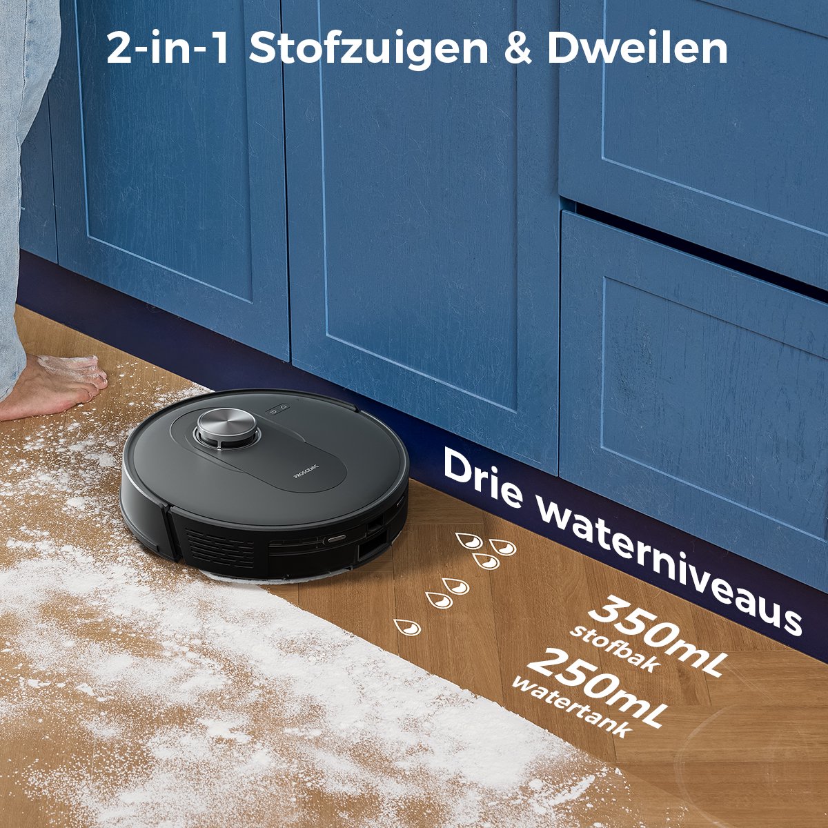Proscenic Q8 Robotstofzuiger met Dweilfunctie