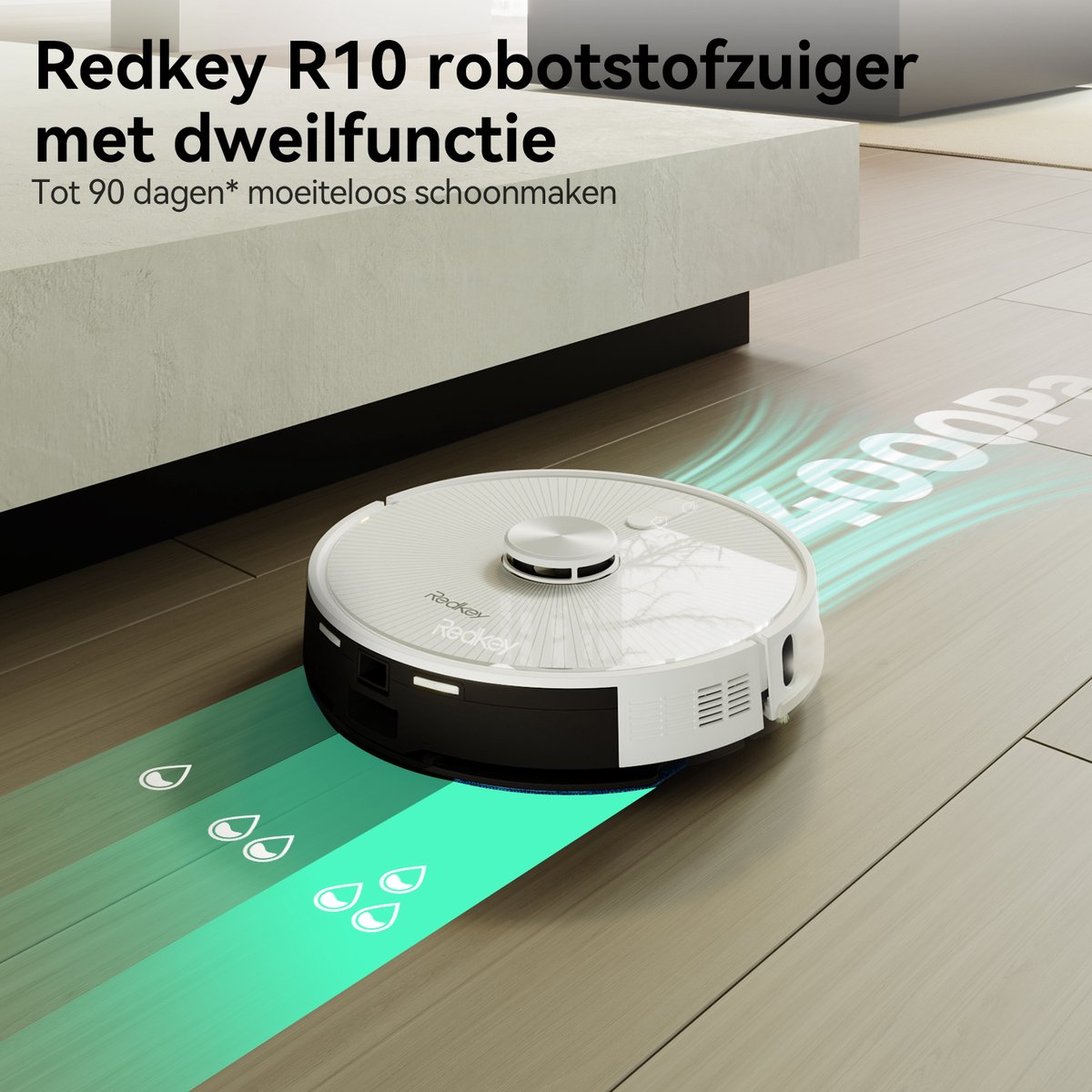 Redkey R10 Robotstofzuiger met dweilfunctie Wit