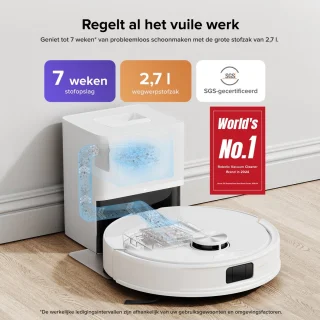 Roborock Q10 S5+ Robotstofzuiger en Dweil - Wit