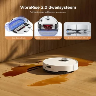 Roborock Q10 S5+ Robotstofzuiger en Dweil - Wit