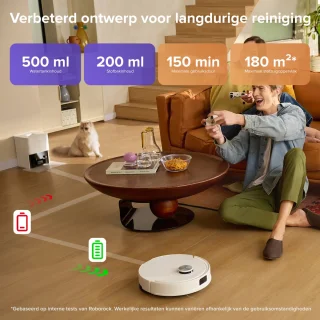 Roborock Q10 S5+ Robotstofzuiger en Dweil Wit
