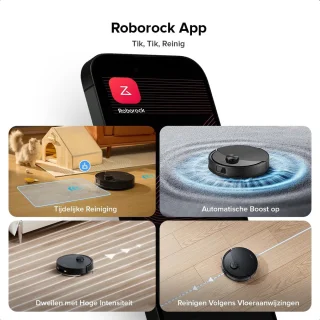 Roborock Q10 S5 Robotstofzuiger Zwart (2x dweil)