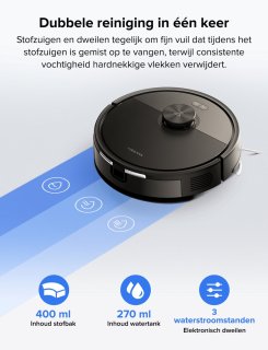 roborock Q7 L5 Robotstofzuiger Zwart