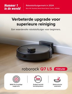 roborock Q7 L5 Robotstofzuiger Zwart