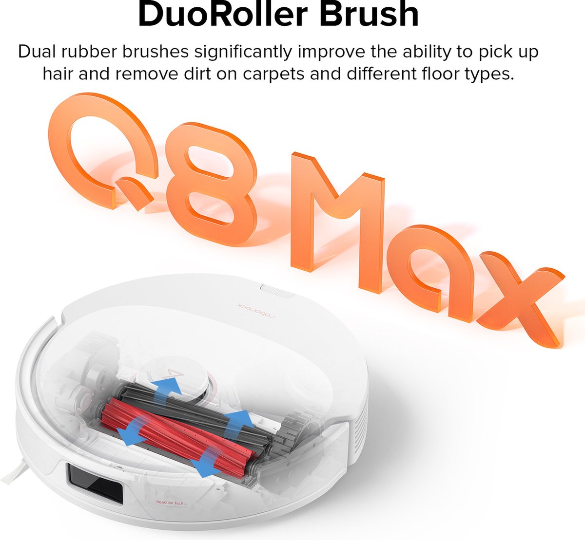 Roborock Q8 Max Robotstofzuiger Zwart