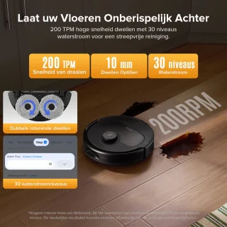 roborock QV 35S robotstofzuiger zwart