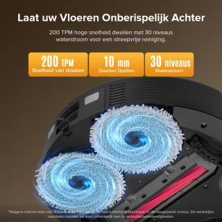 roborock QV 35S robotstofzuiger zwart