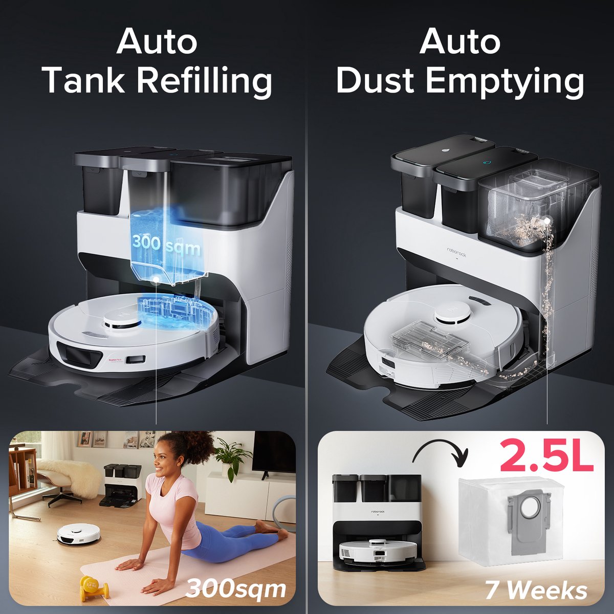 Roborock S7 Max Ultra Robotstofzuiger Wit