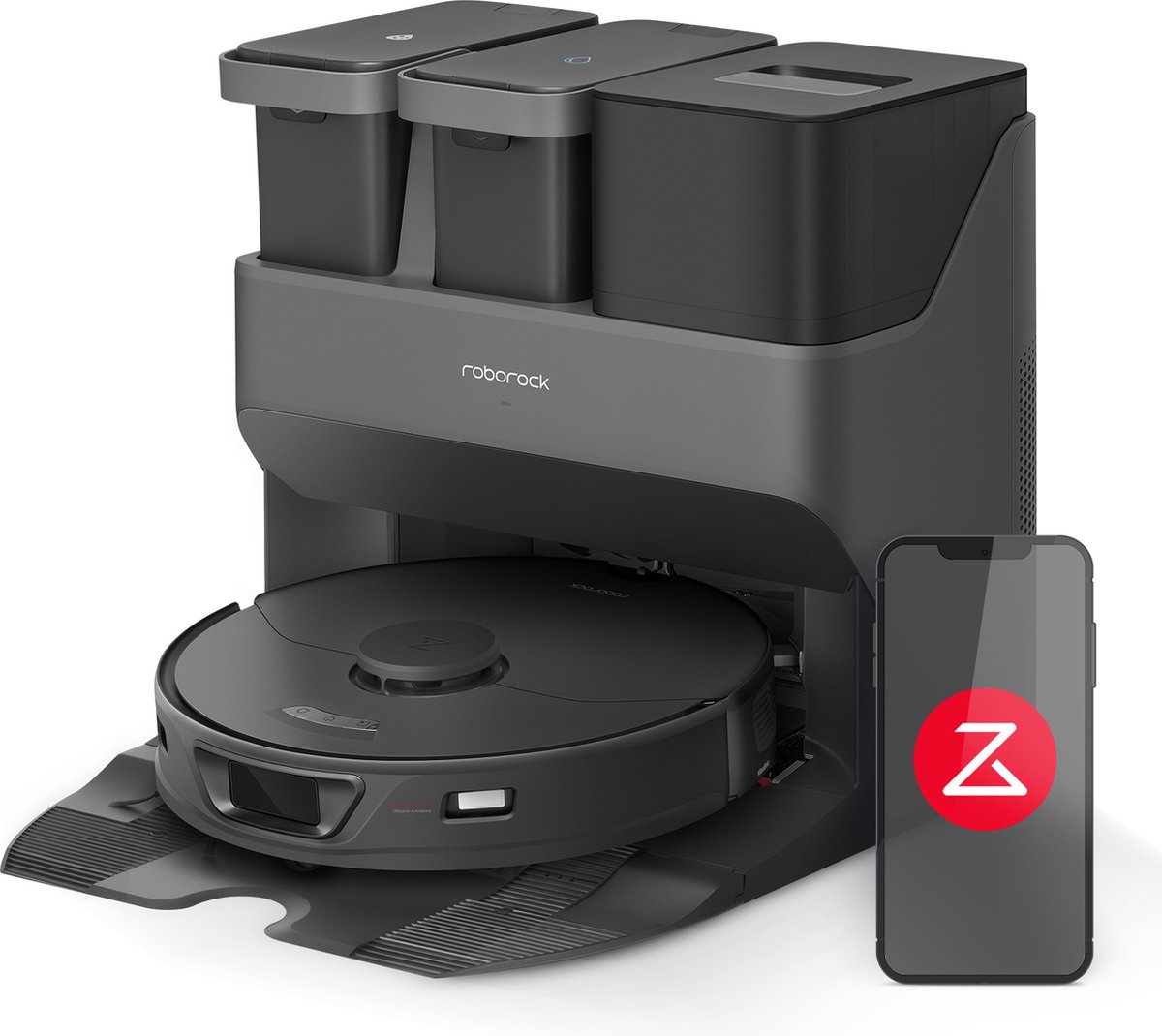 Roborock S7 Max Ultra Robotstofzuiger Zwart met AED Dock