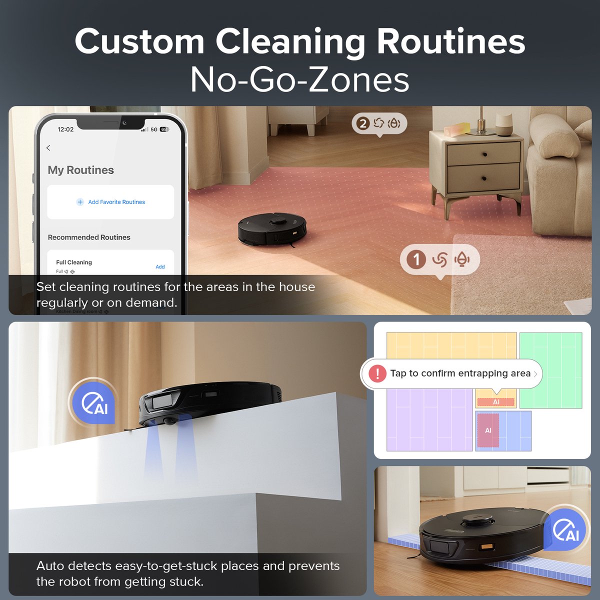 Roborock S7 Max Ultra Robotstofzuiger Zwart met AED Dock