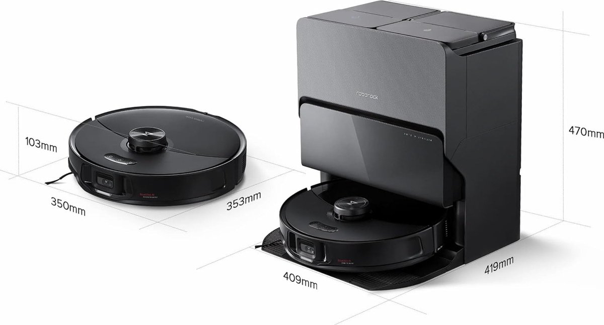 Roborock S8 MaxV Ultra Zwart Robotstofzuiger