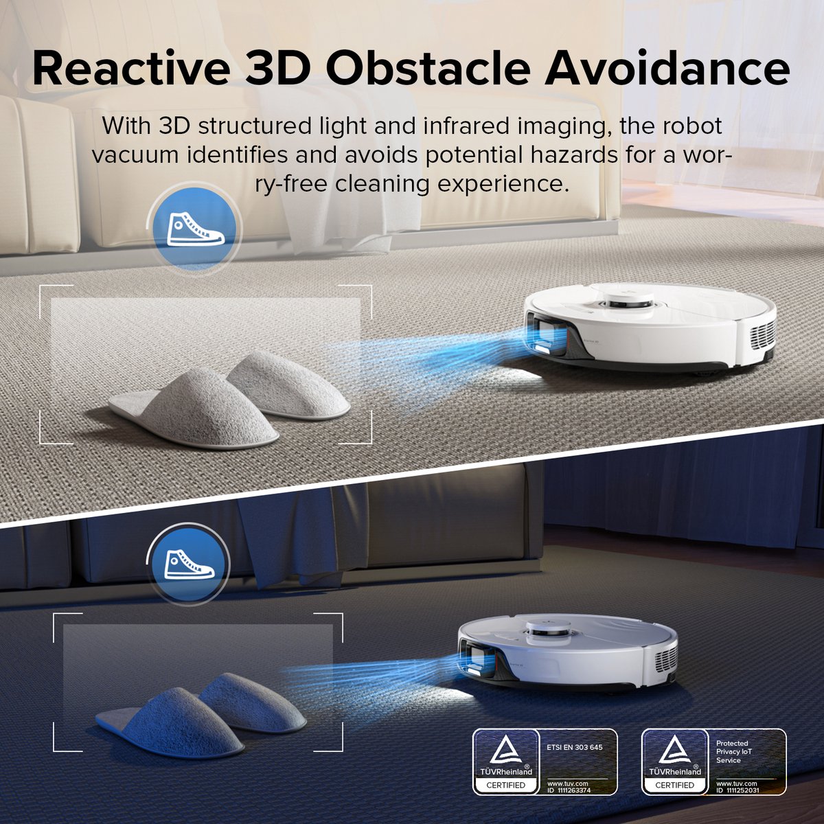 Roborock S8 Robotstofzuiger Wit