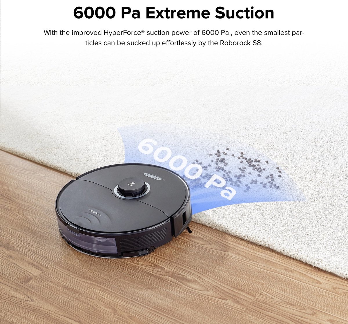 Roborock S8 Robotstofzuiger Zwart