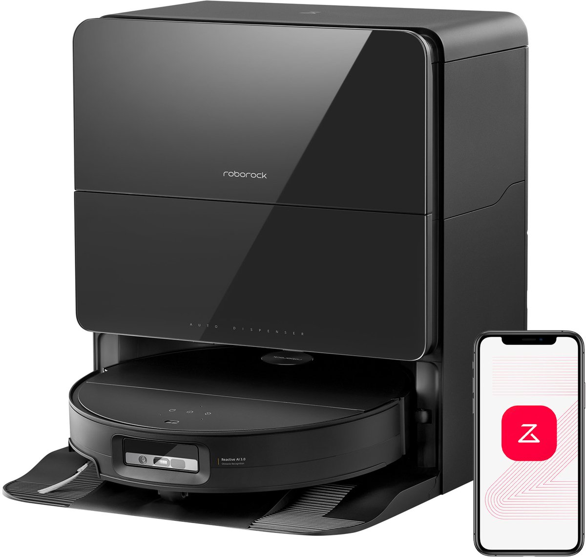 De roborock Saros 10 Robotstofzuiger Zwart in één oogopslag