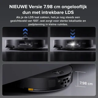 roborock Saros 10 Robotstofzuiger Zwart