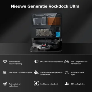 roborock Saros 10 Robotstofzuiger Zwart