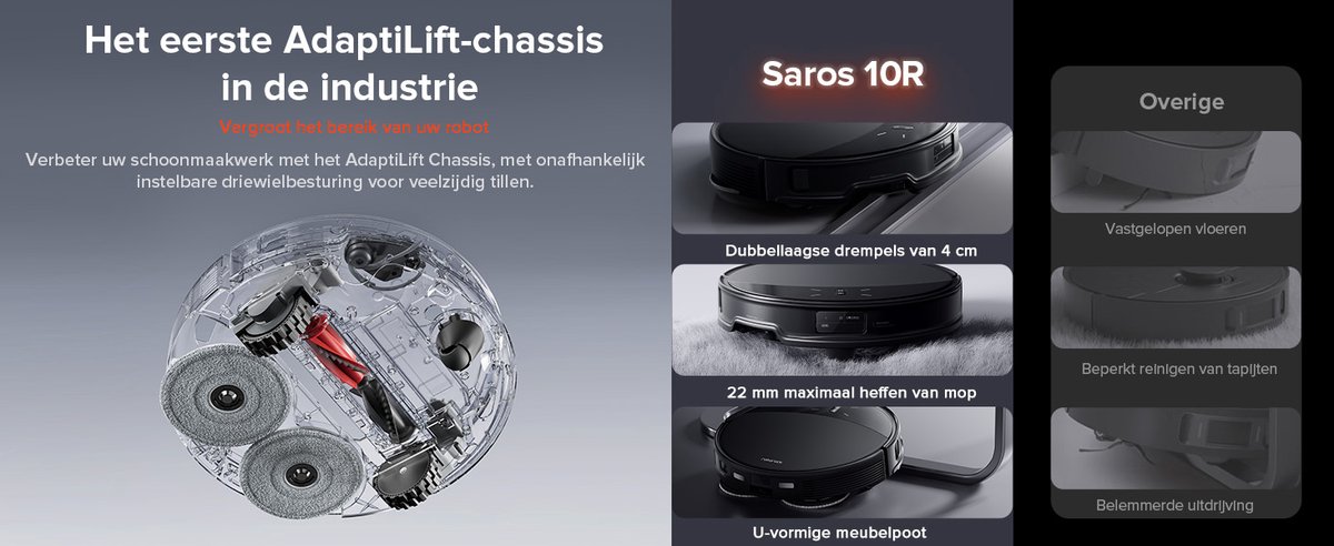 Roborock Saros 10R Robotstofzuiger