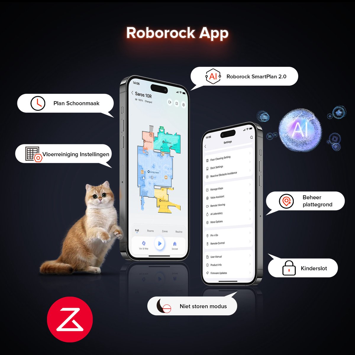 Roborock Saros 10R Robotstofzuiger