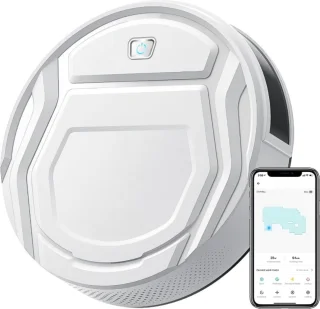 Robotstofzuiger 2-in-1 met Dweilfunctie en Laadstation Wit
