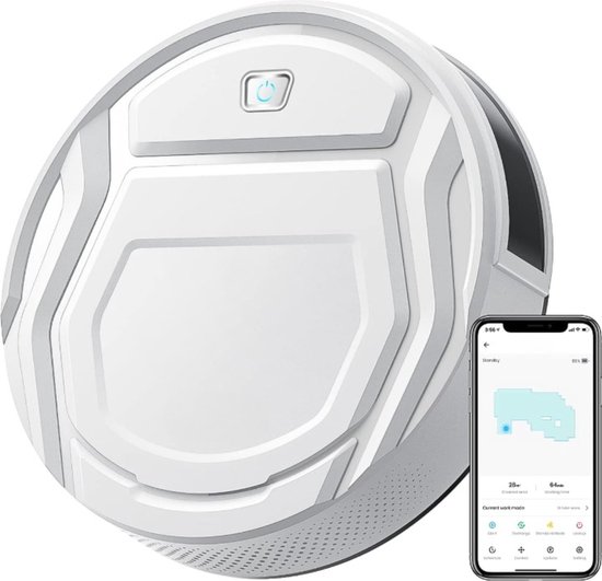 Robotstofzuiger 2-in-1 met Dweilfunctie en Laadstation Wit review