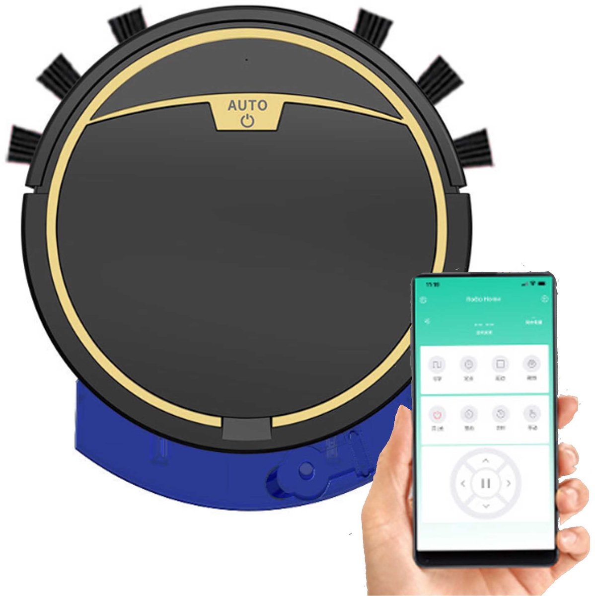 Robotstofzuiger 3-in-1 met dweilfunctie en app-bediening