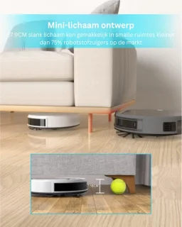 Robotstofzuiger 3.0 met Dweilfunctie en Laadstation Beige