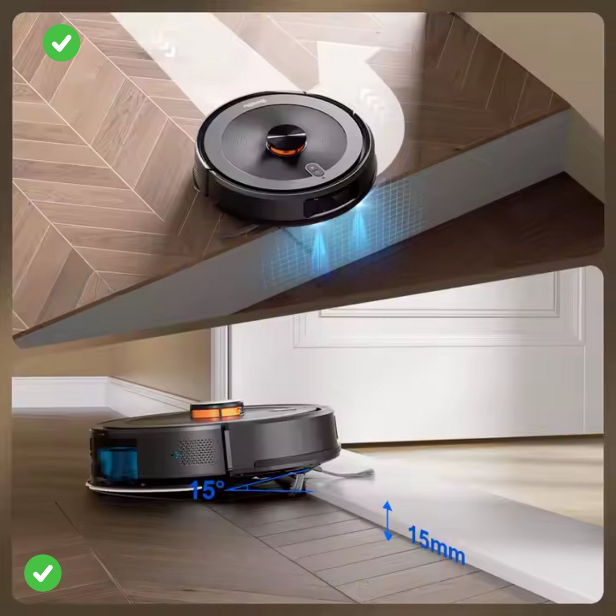 Robotstofzuiger App met Dweilfunctie en Oplaadstation