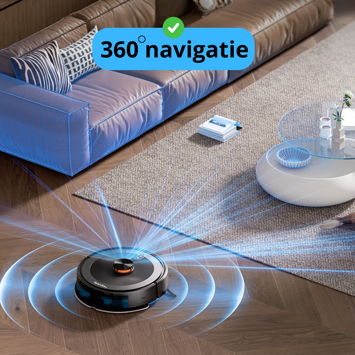 Robotstofzuiger App met Dweilfunctie en Oplaadstation
