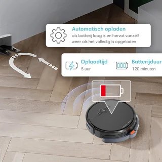 Robotstofzuiger Dweilfunctie met Laadstation voor Huisdieren